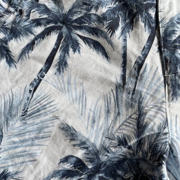 Posh Peanut Boy's Kid's Russell Blue Palm Trees Shorts - Size 5T - Picture 4 of 9